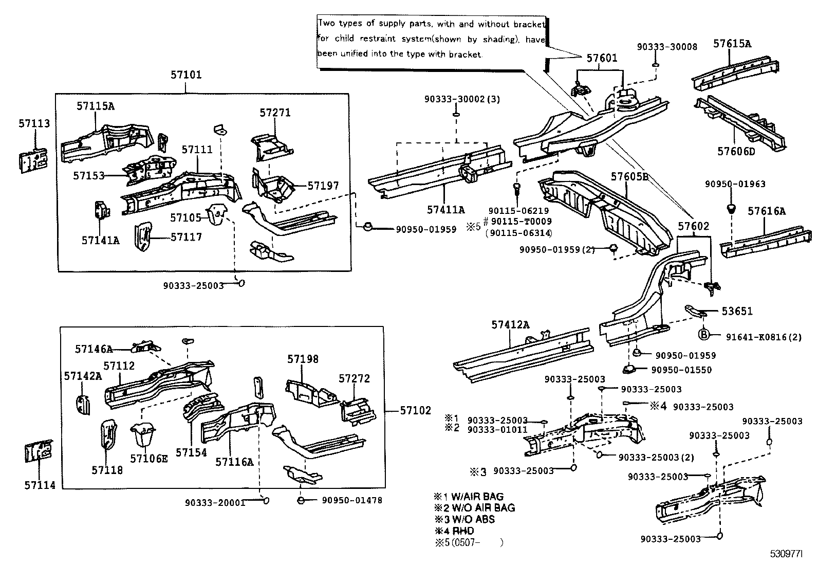 57102-1A310 MEMBER SUB-ASSY, FRONT SIDE, LH product image