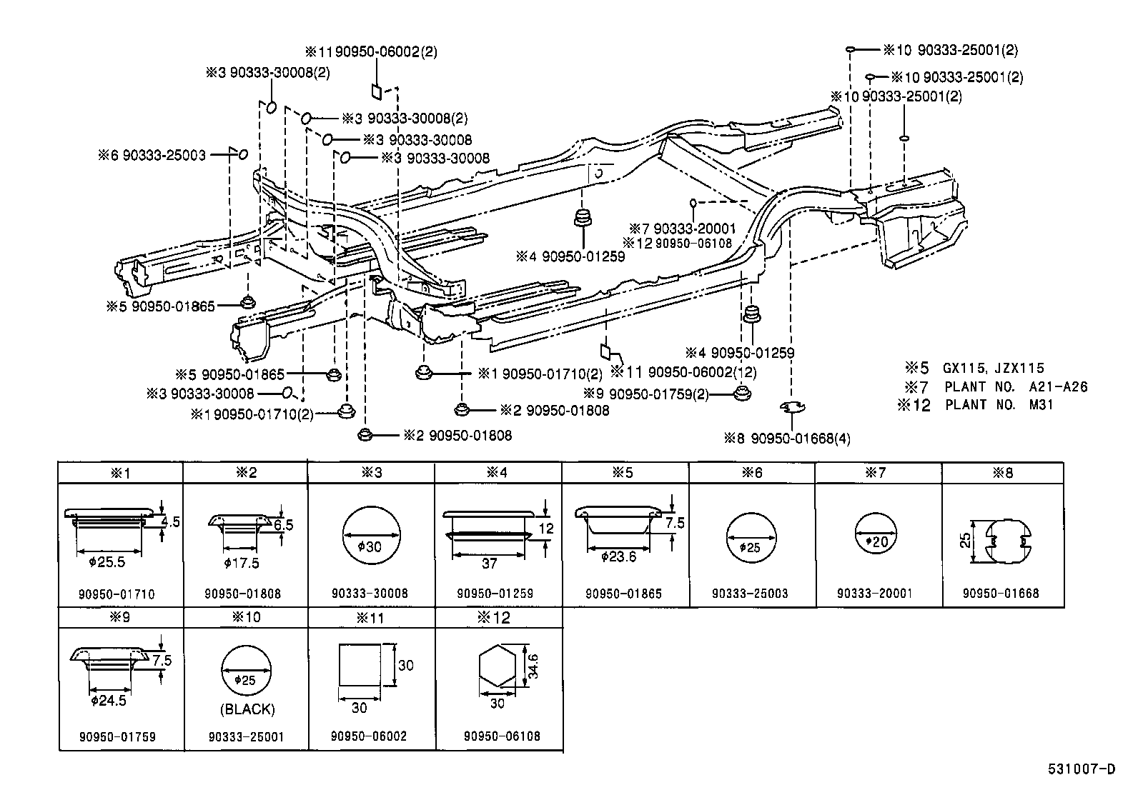 57102-22440 MEMBER SUB-ASSY, FRONT SIDE, LH product image