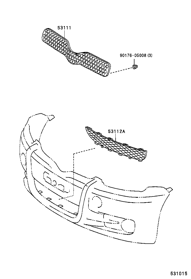 53101-52030 GRILLE, RADIATOR product image