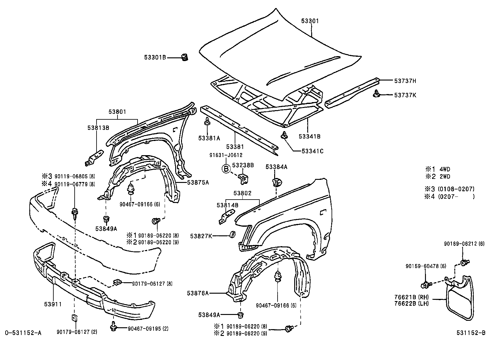 53802-35500 FENDER SUB-ASSY, FRONT LH product image