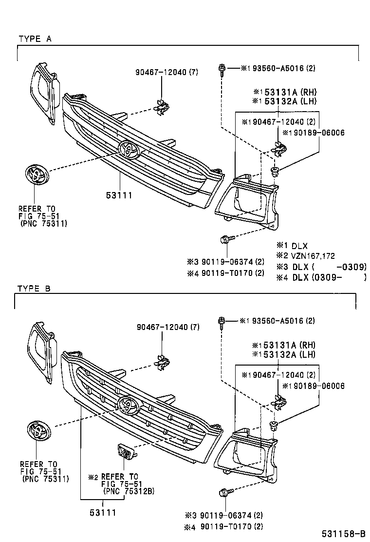 53111-04280 GRILLE, RADIATOR product image