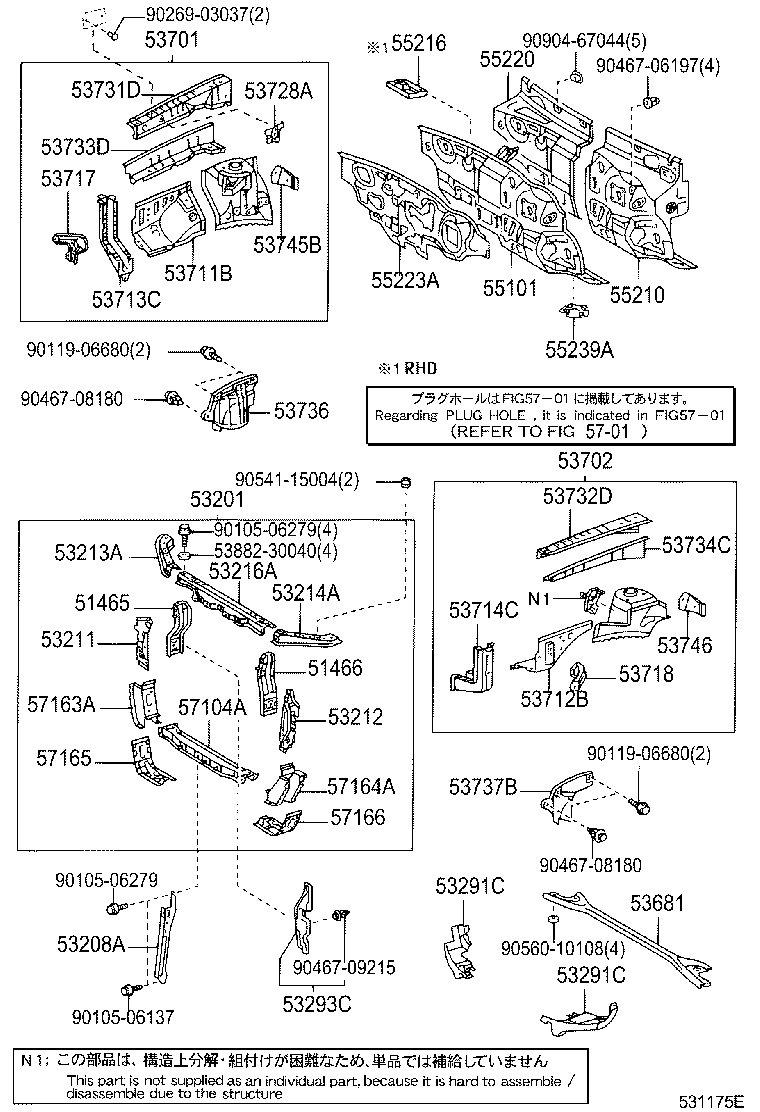 53729-33020 BRACKET, FENDER APRON, RH product image
