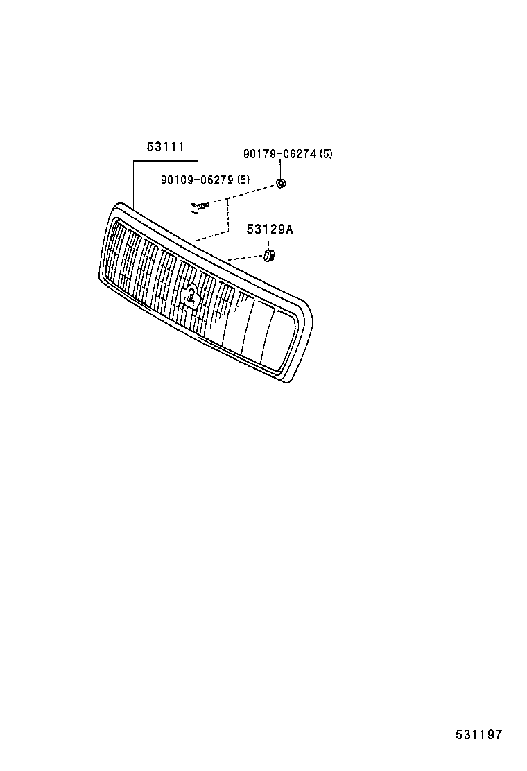 53100-30901 GRILLE, RADIATOR product image