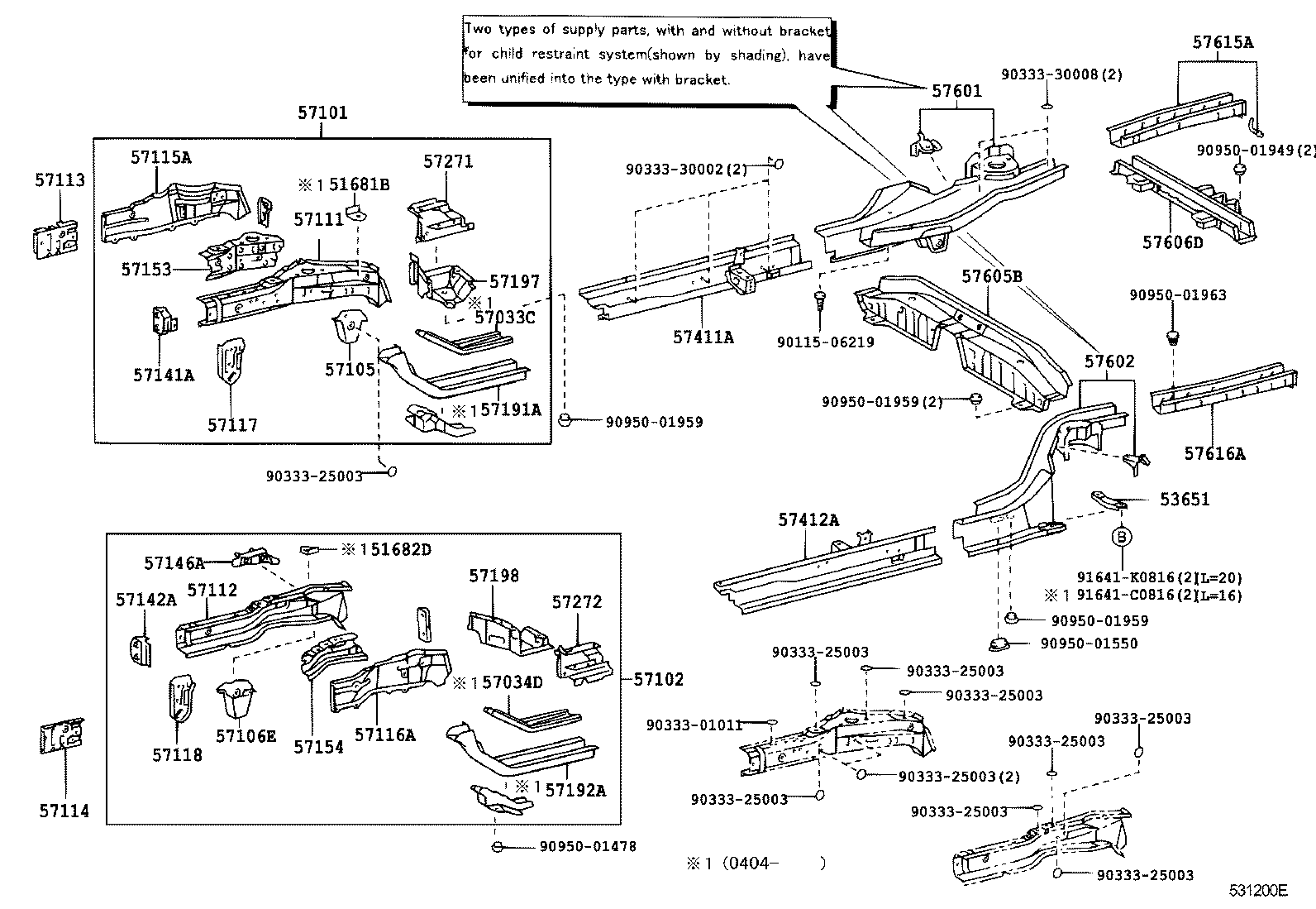57606-13130 MEMBER SUB-ASSY, REAR ABSORBER MOUNTING product image