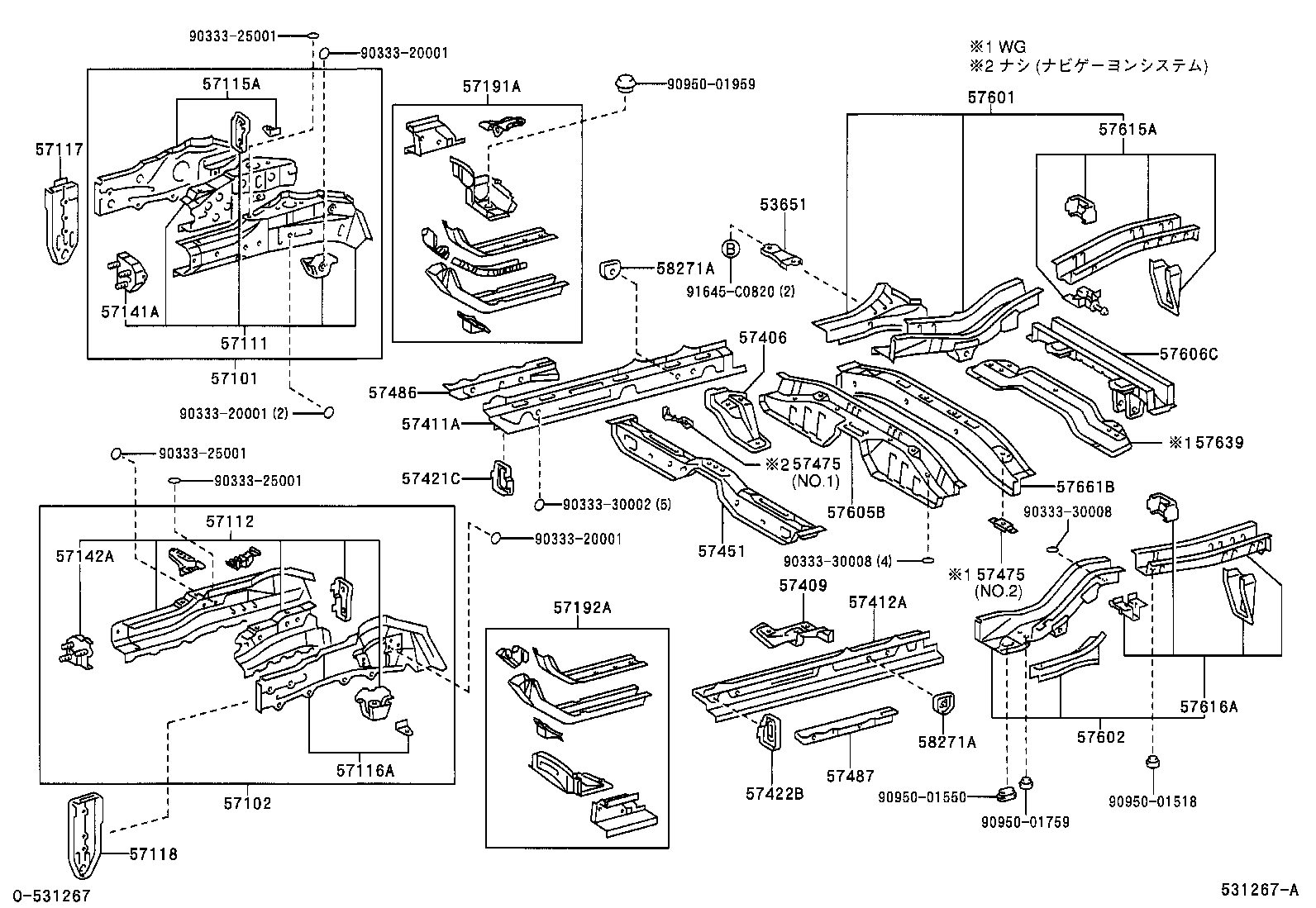 57102-32902 MEMBER SUB-ASSY, FRONT SIDE, LH product image