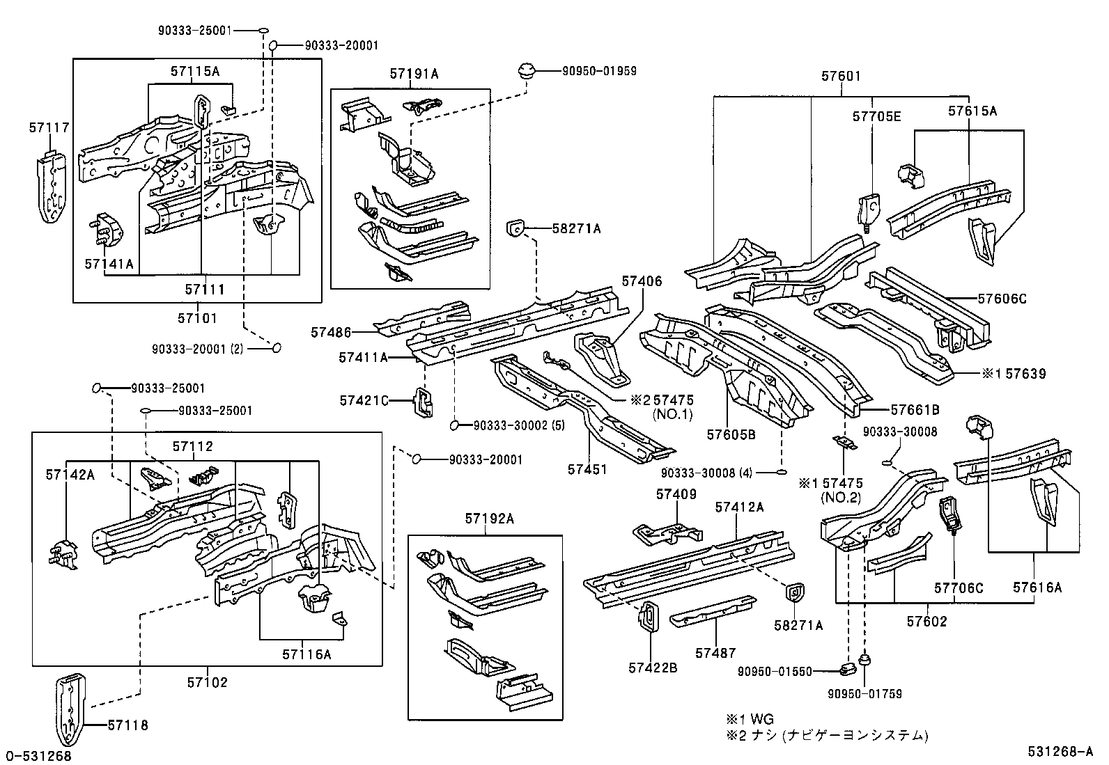 57102-32902 MEMBER SUB-ASSY, FRONT SIDE, LH product image