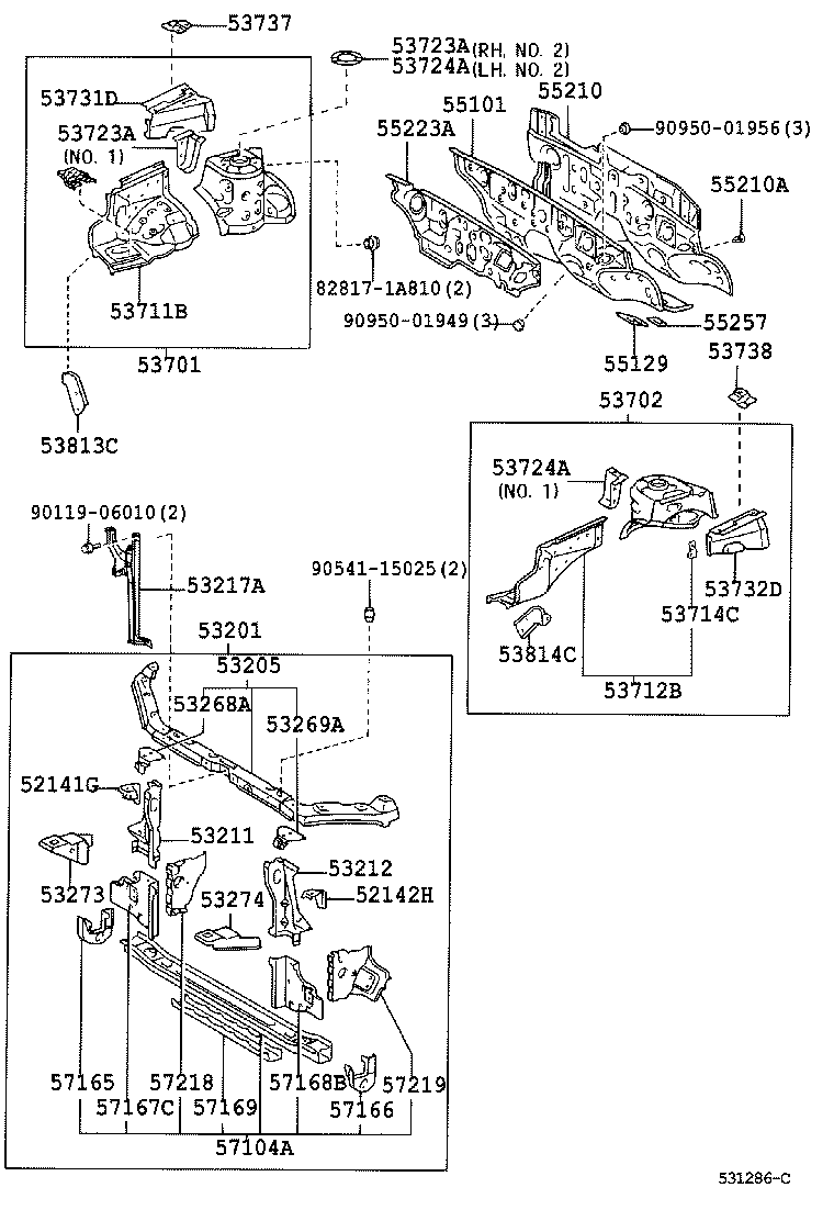 55101-02400 PANEL SUB-ASSY, DASH product image