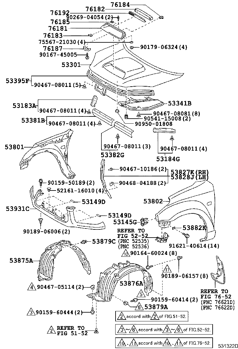 53812-42130 FENDER SUB-ASSY, FRONT LH product image