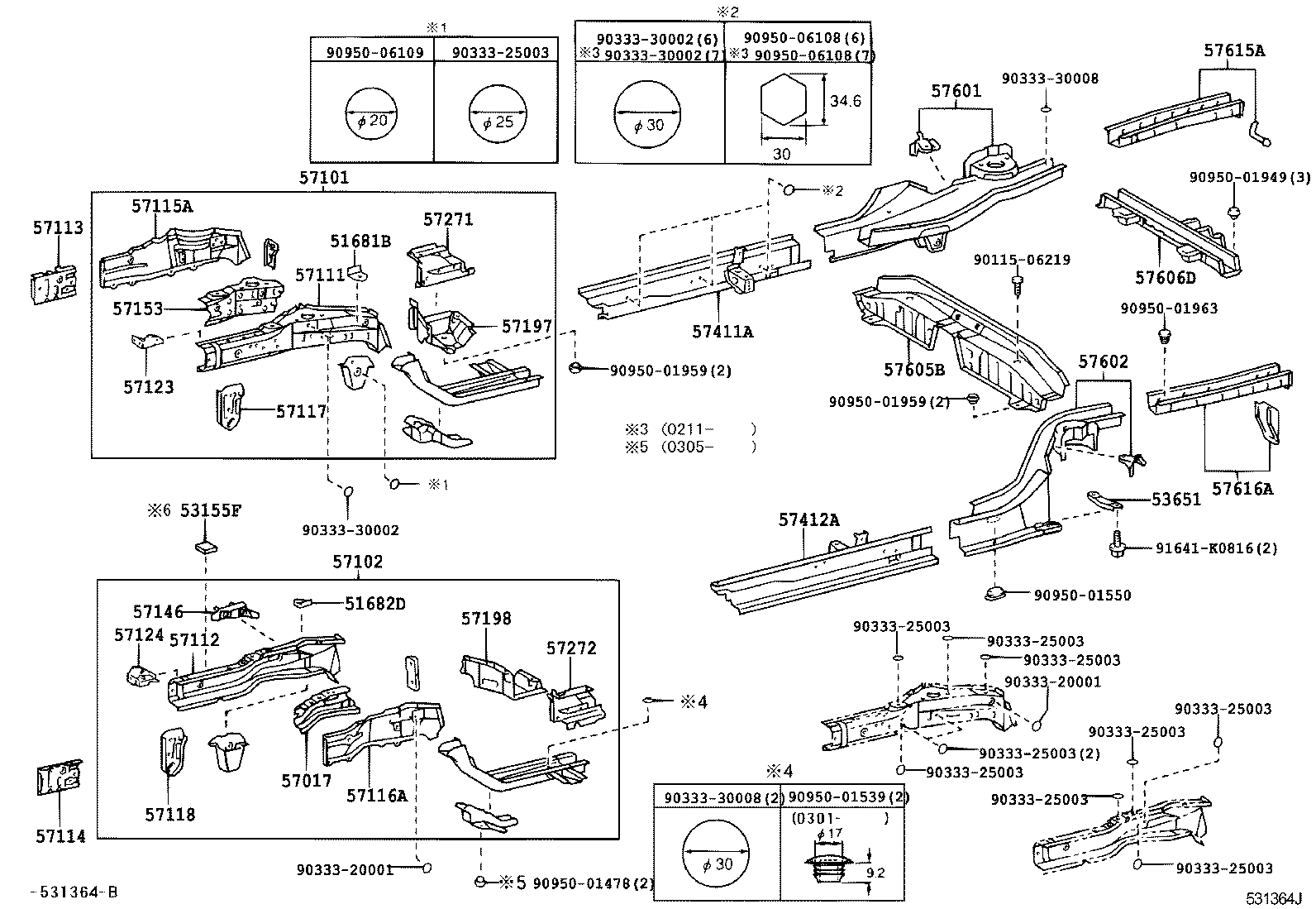 57101-13070 MEMBER SUB-ASSY, FRONT SIDE, RH product image