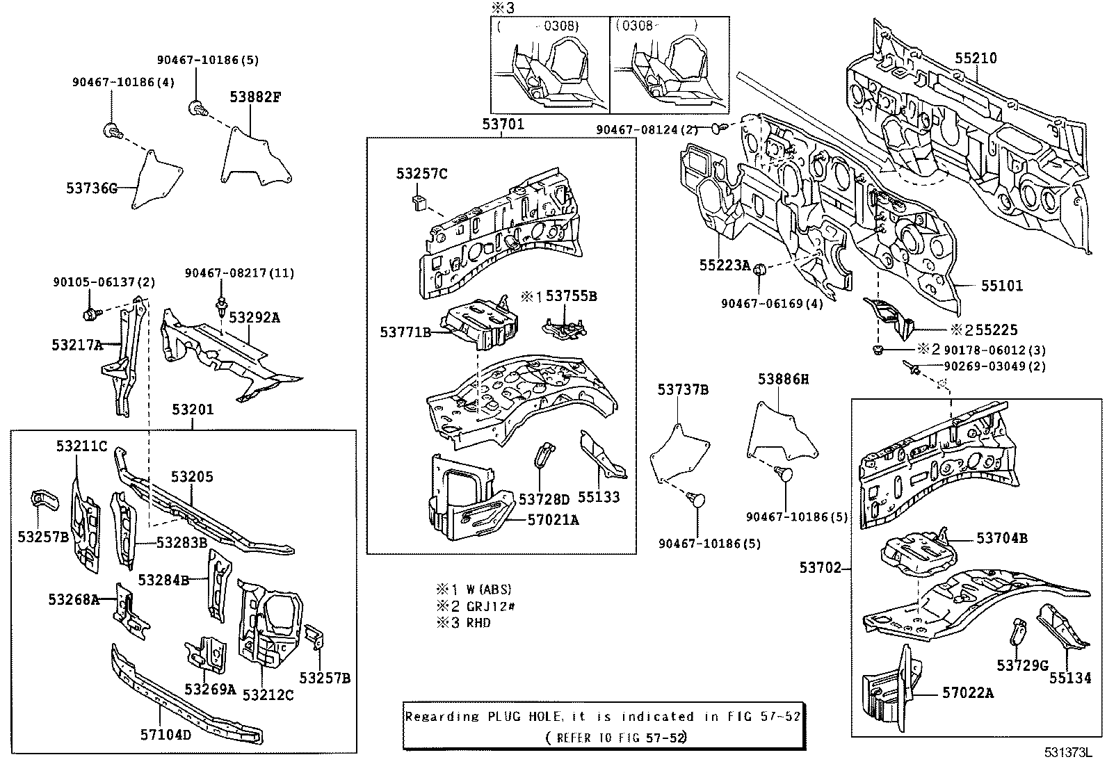 53269-35040 REINFORCEMENT, RADIATOR MOUNTING, LH product image