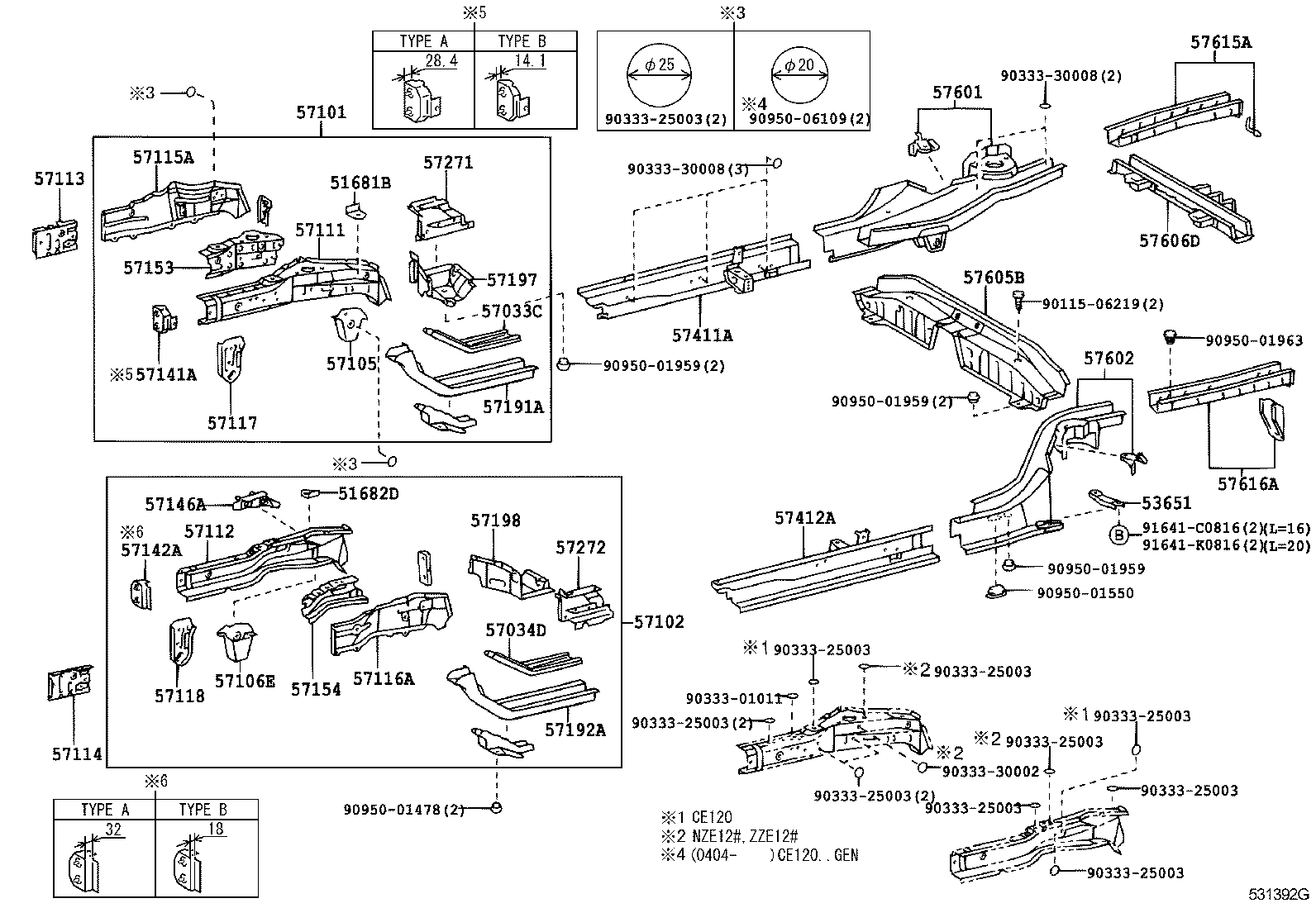 57102-1A310 MEMBER SUB-ASSY, FRONT SIDE, LH product image