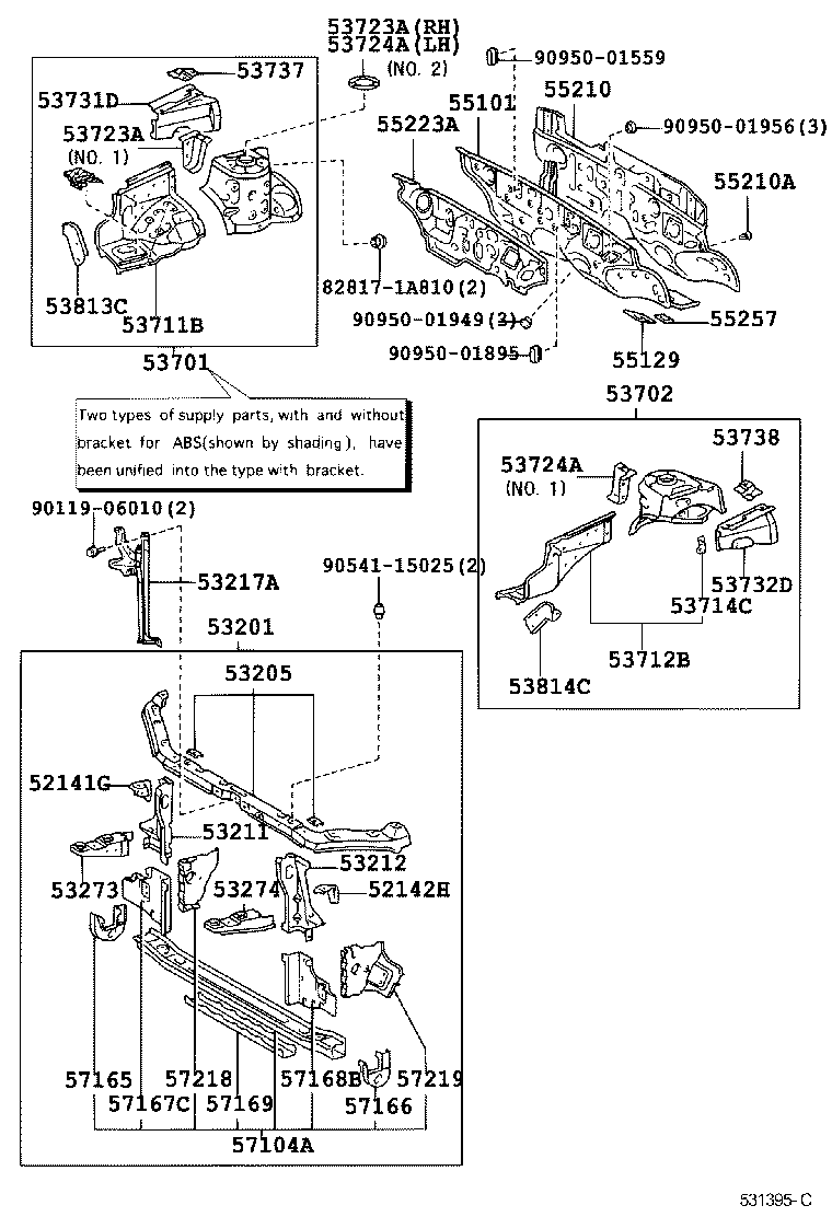 55101-13340 PANEL SUB-ASSY, DASH product image