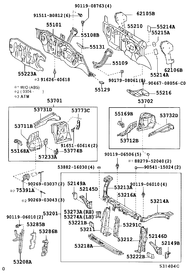52145-0D020 BRACKET, FRONT BUMPER SIDE MOUNTING, RH product image