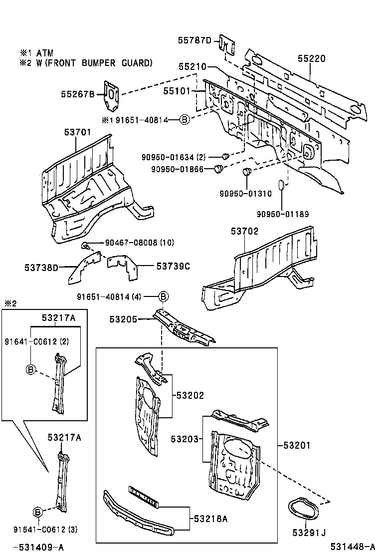 53221-0B030 BRACE, RADIATOR SUPPORT APRON, RH product image