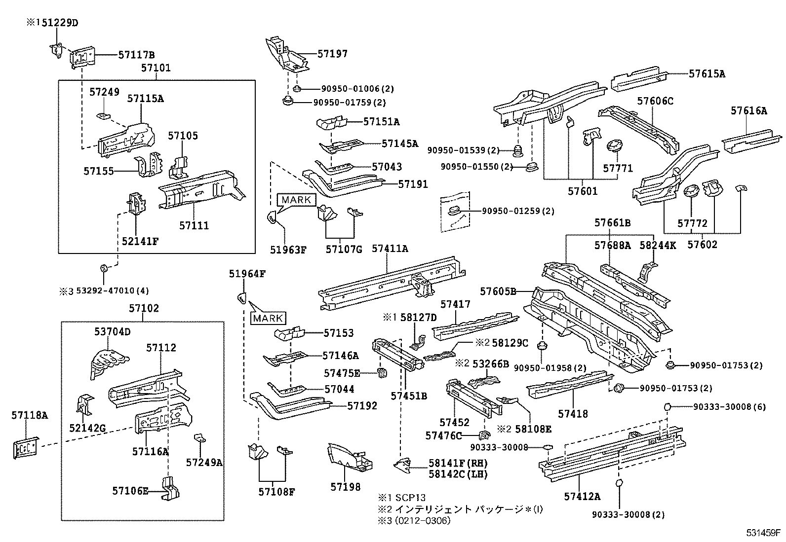 53704-52040 SUPPORT SUB-ASSY, BATTERY, LH product image