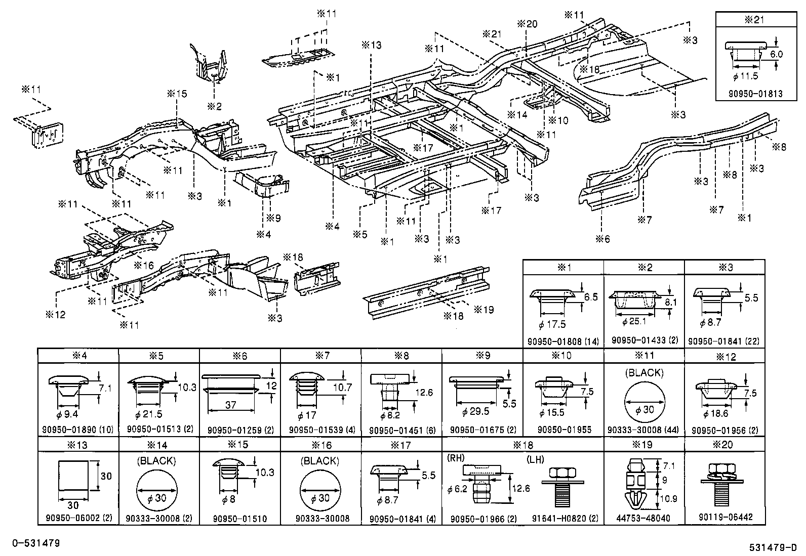 57112-48020 MEMBER, FRONT SIDE, LH product image