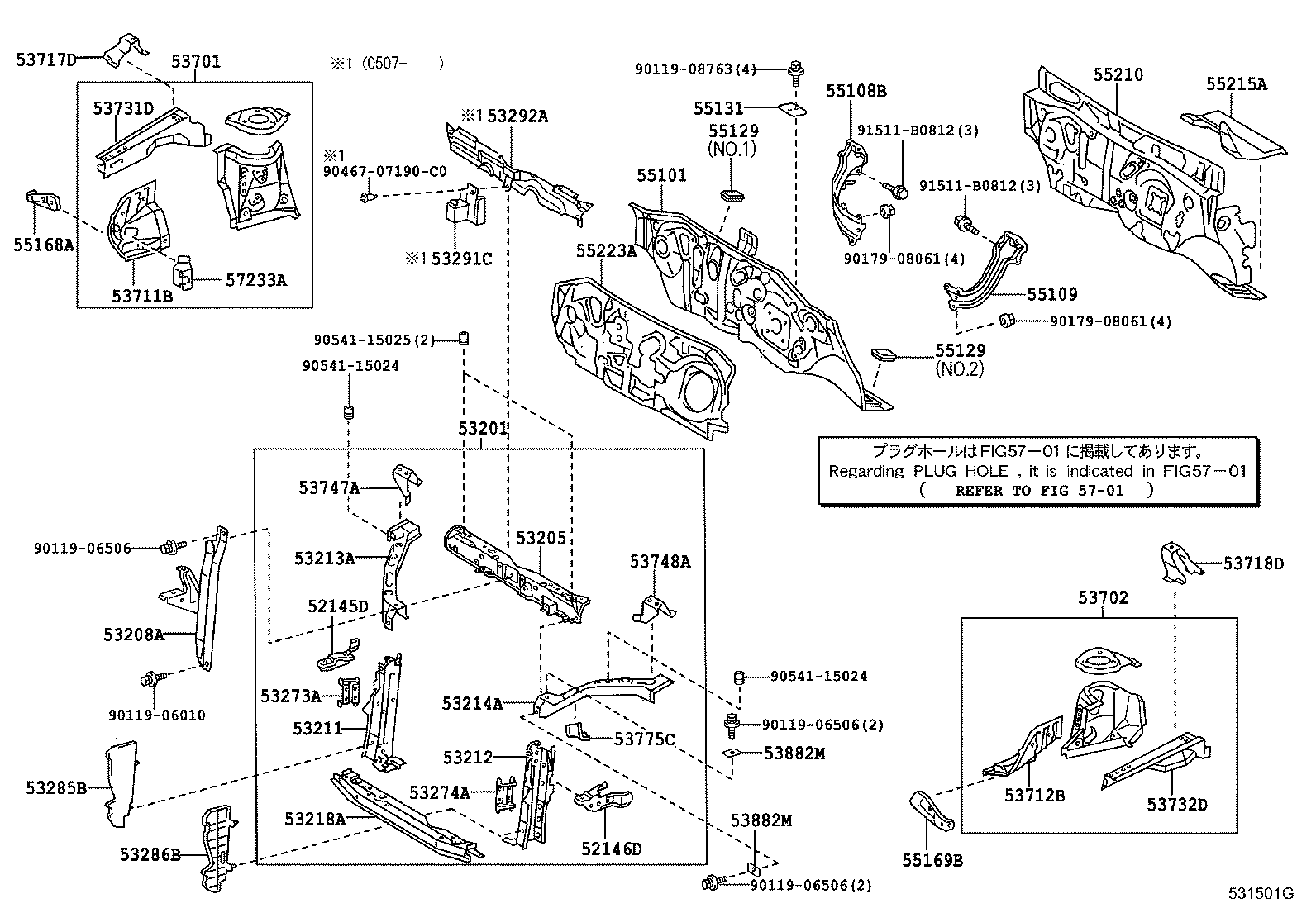 53211-52041 SUPPORT, RADIATOR, RH product image