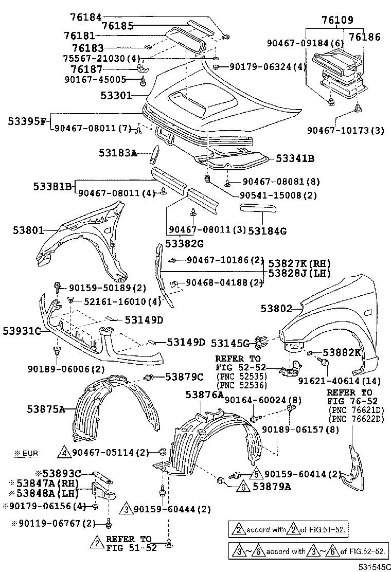 53879-60010 RETAINER, FRONT FENDER LINER product image