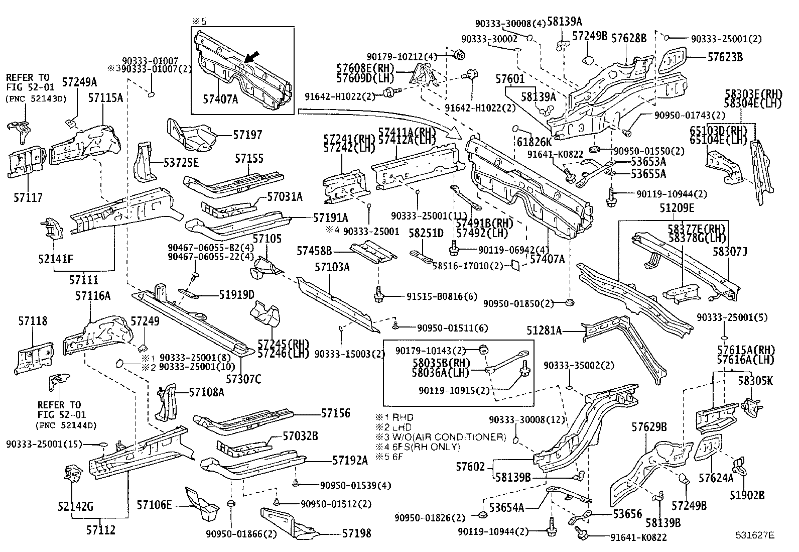 57028-17900 MEMBER, FRONT SIDE, LH product image