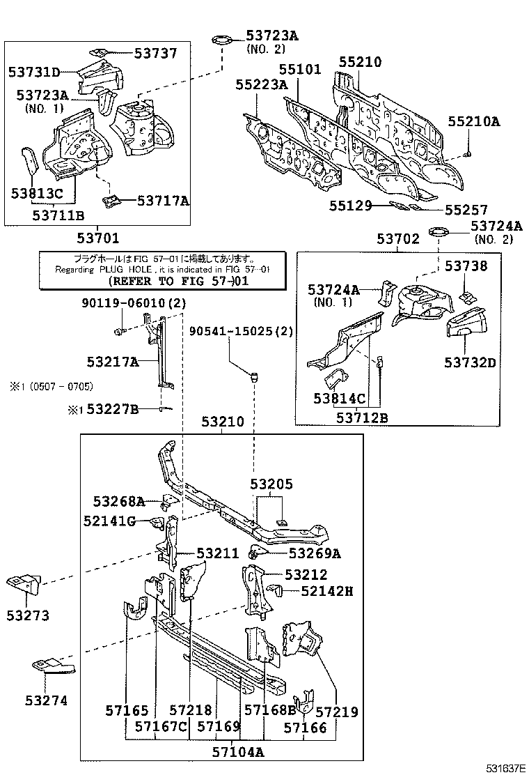 53210-02030 SUPPORT ASSY, RADIATOR product image