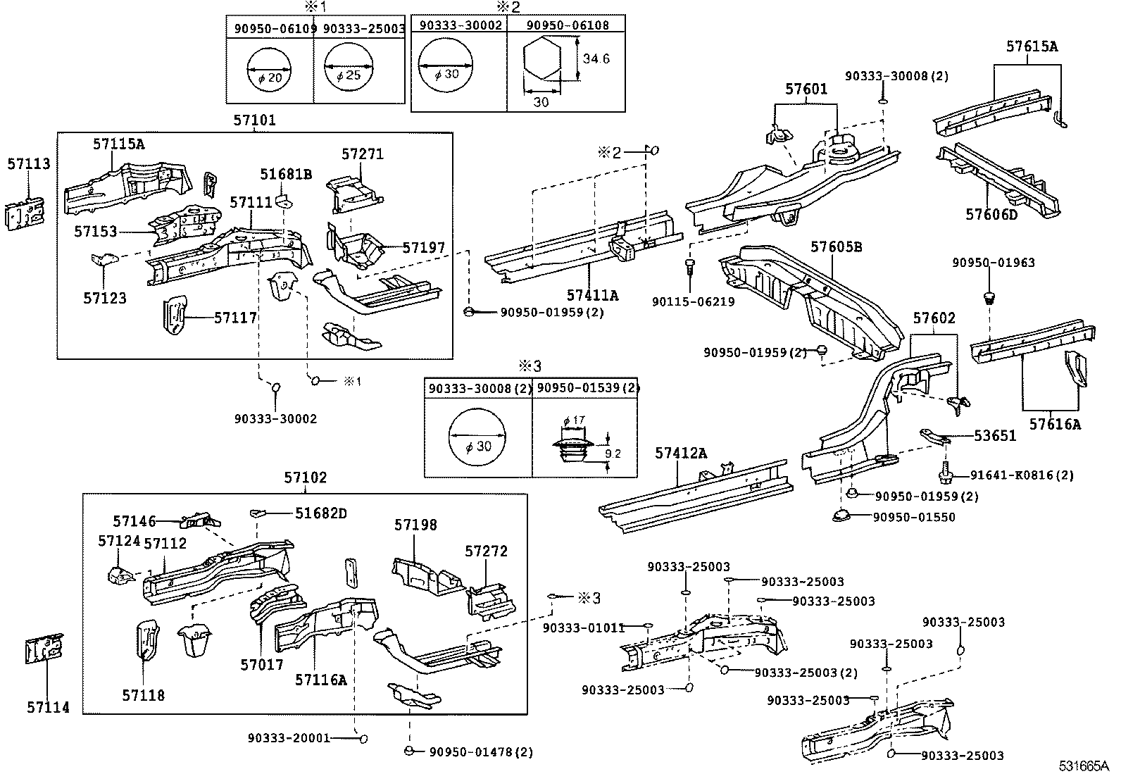 53651-32010 BRACE, REAR FLOOR SIDE MEMBER product image