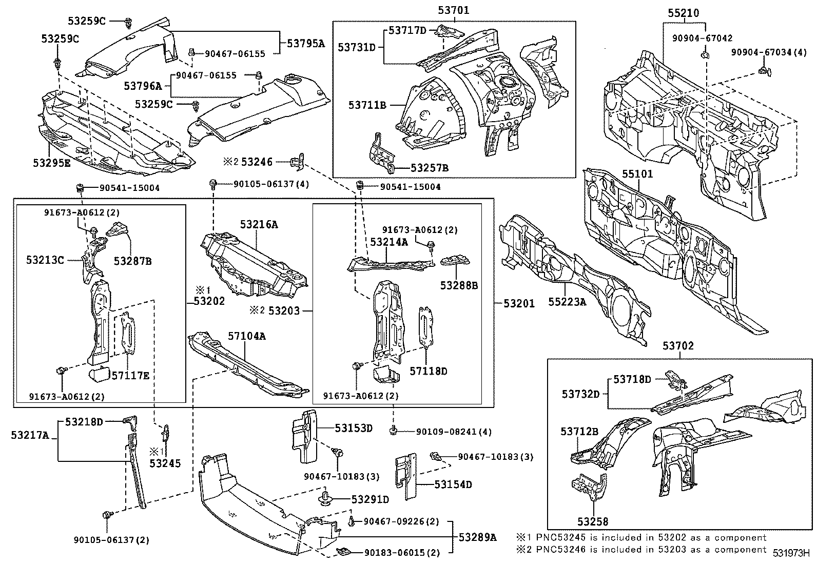 55101-53161 PANEL SUB-ASSY, DASH product image