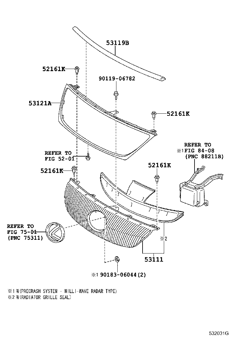 53111-30C50 GRILLE, RADIATOR product image