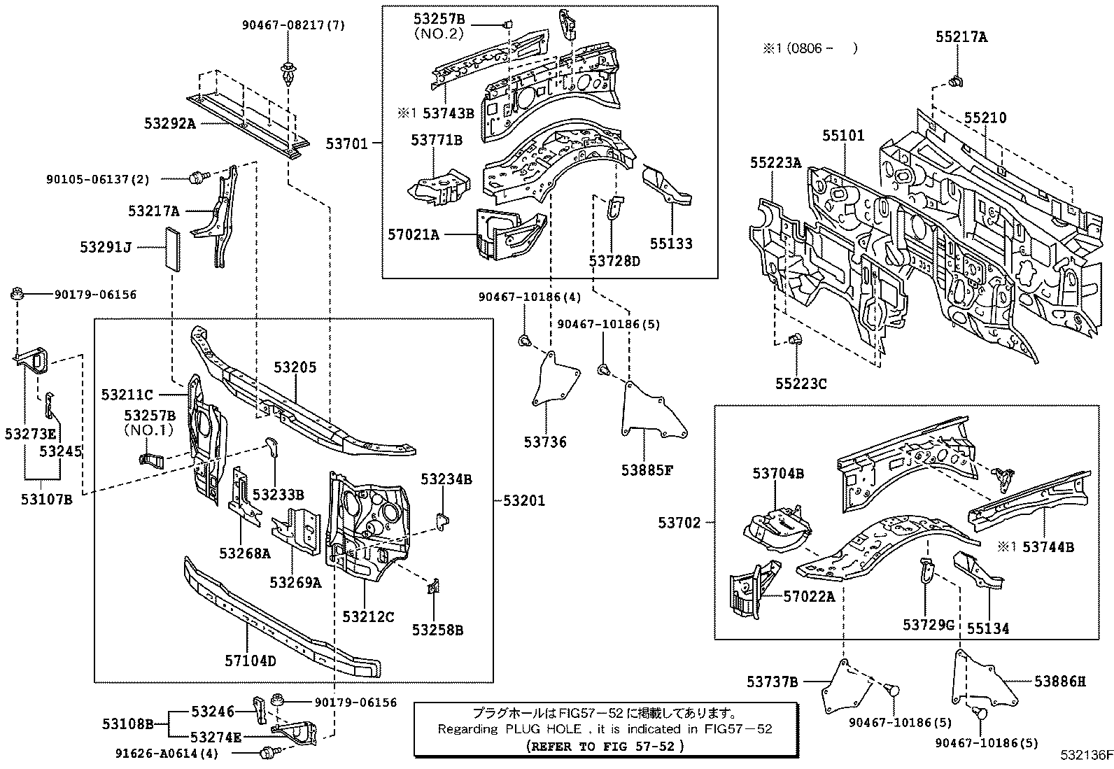 53744-35030 REINFORCEMENT, FRONT FENDER APRON, FRONT LH product image