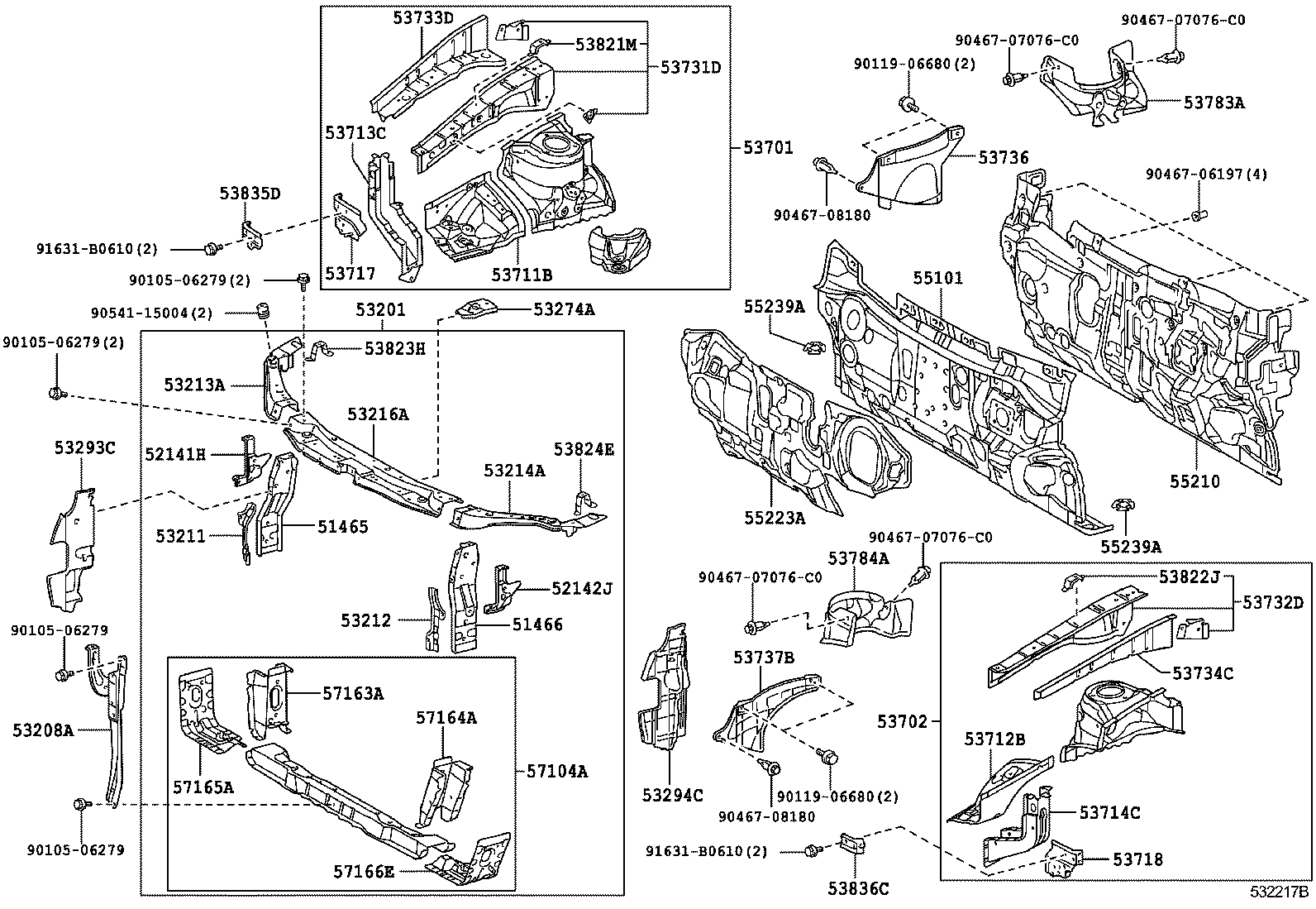 53294-33060 DEFLECTOR, RADIATOR SIDE, LH product image