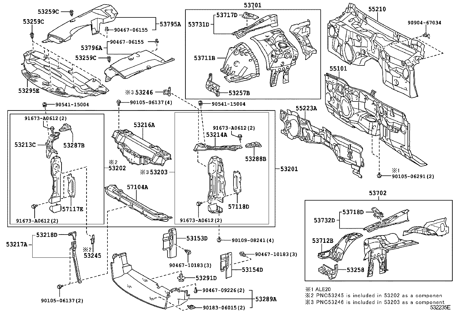 55101-53151 PANEL SUB-ASSY, DASH product image