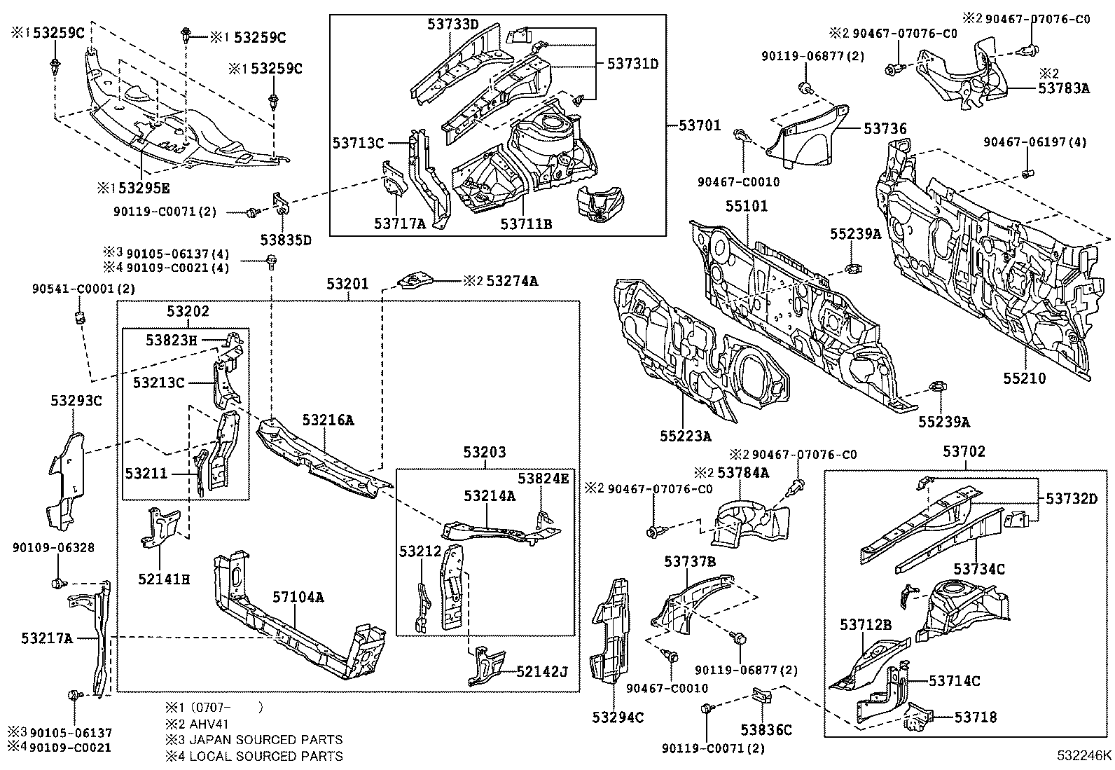 53294-06110 DEFLECTOR, RADIATOR SIDE, LH product image