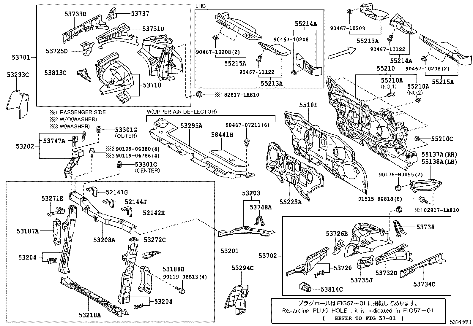 53203-02040 SUPPORT SUB-ASSY, RADIATOR, LH product image