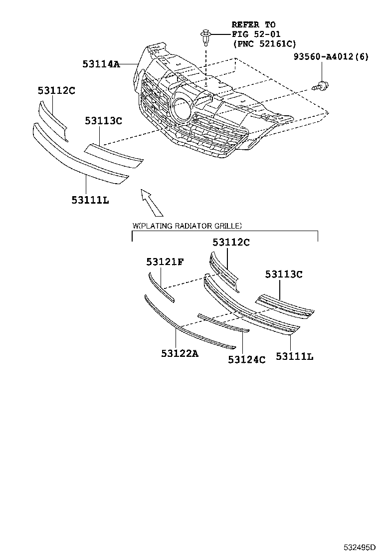 53111-12C40 GRILLE, RADIATOR product image
