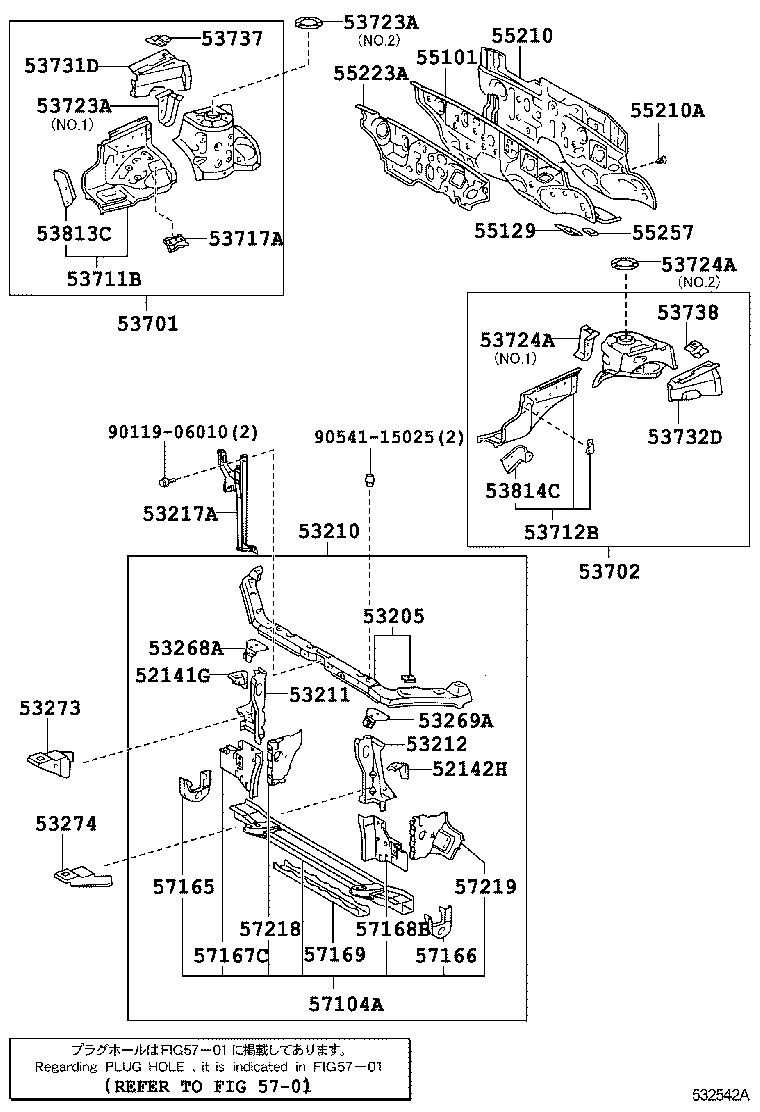 53210-02030 SUPPORT ASSY, RADIATOR product image