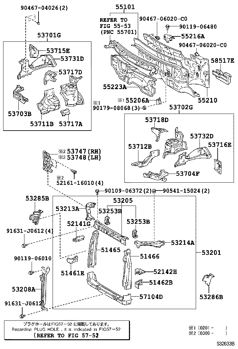52141-28100 STAY, FRONT BUMPER, RH product image