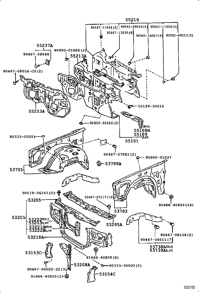 53293-30020 DEFLECTOR, RADIATOR UPPER AIR product image