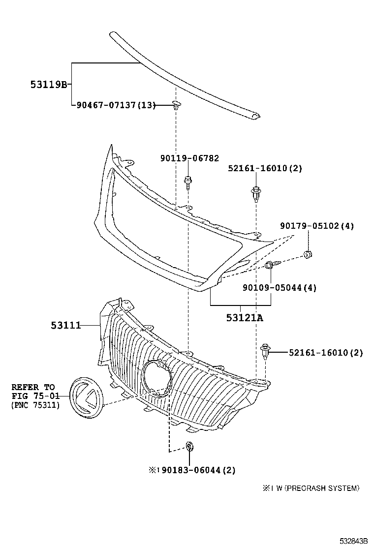 53111-53160 GRILLE, RADIATOR product image