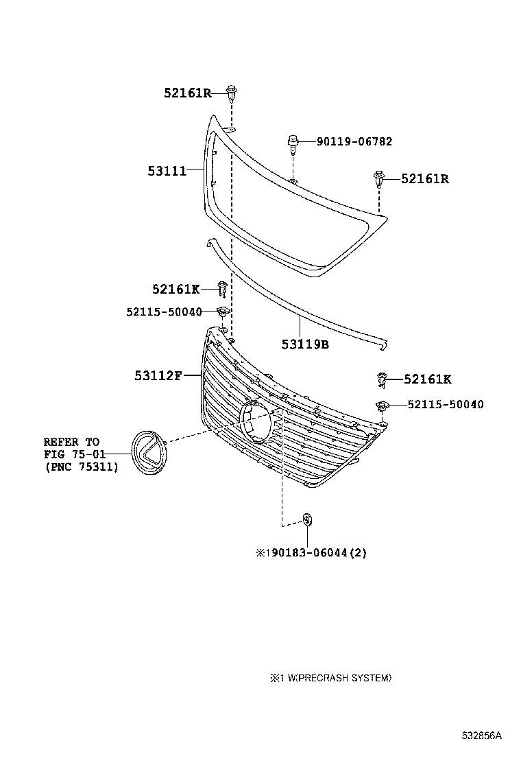 47749-50100 PIECE, FRONT BUMPER product image