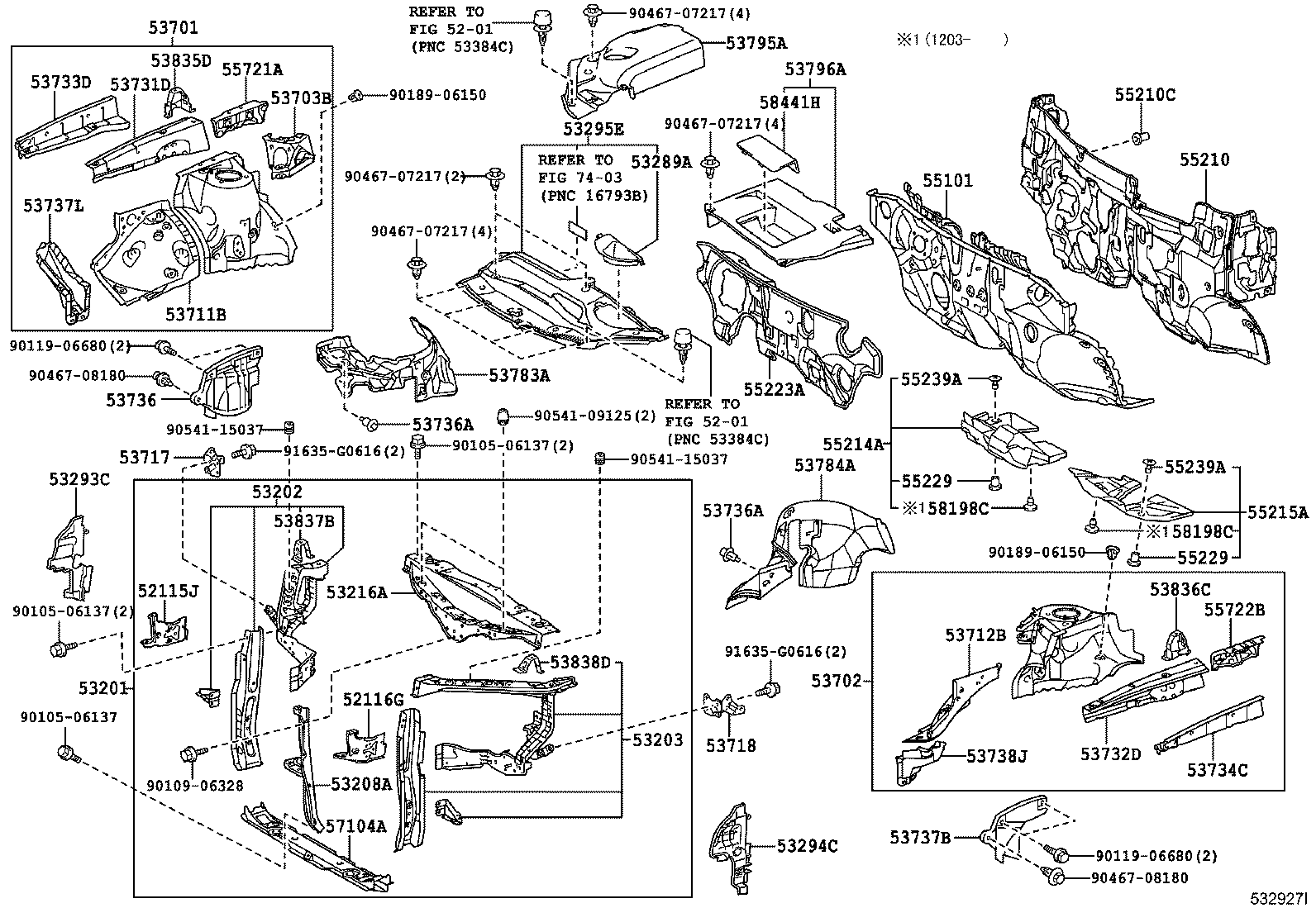 53208-48060 SUPPORT SUB-ASSY, HOOD LOCK product image