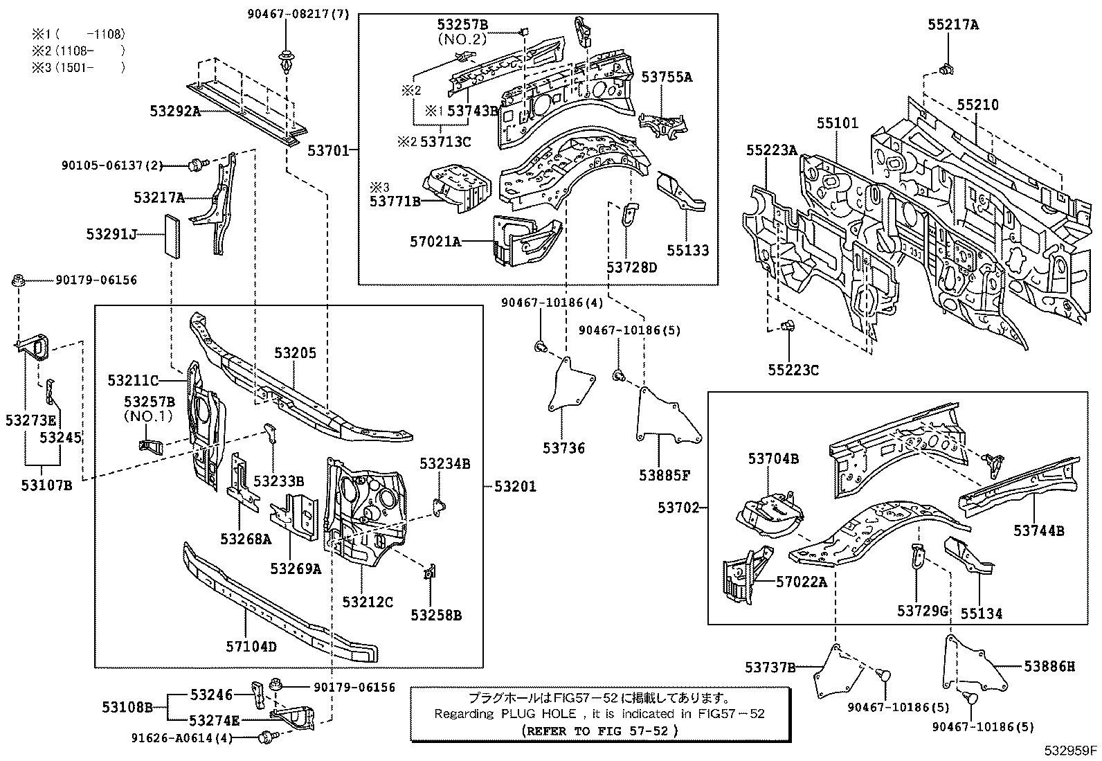 53744-35030 REINFORCEMENT, FRONT FENDER APRON, FRONT LH product image