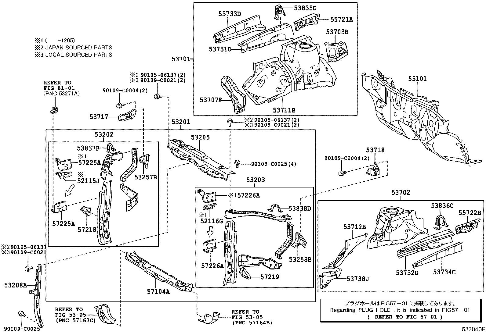 55101-0E030 PANEL SUB-ASSY, DASH product image