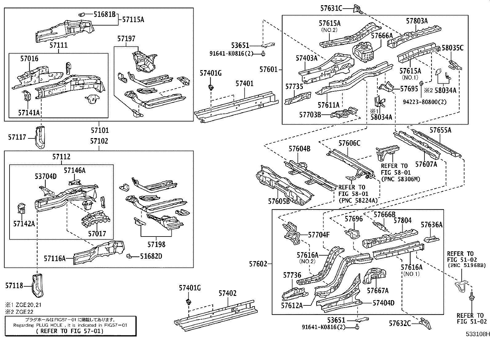 53651-68010 BRACE, REAR FLOOR SIDE MEMBER product image