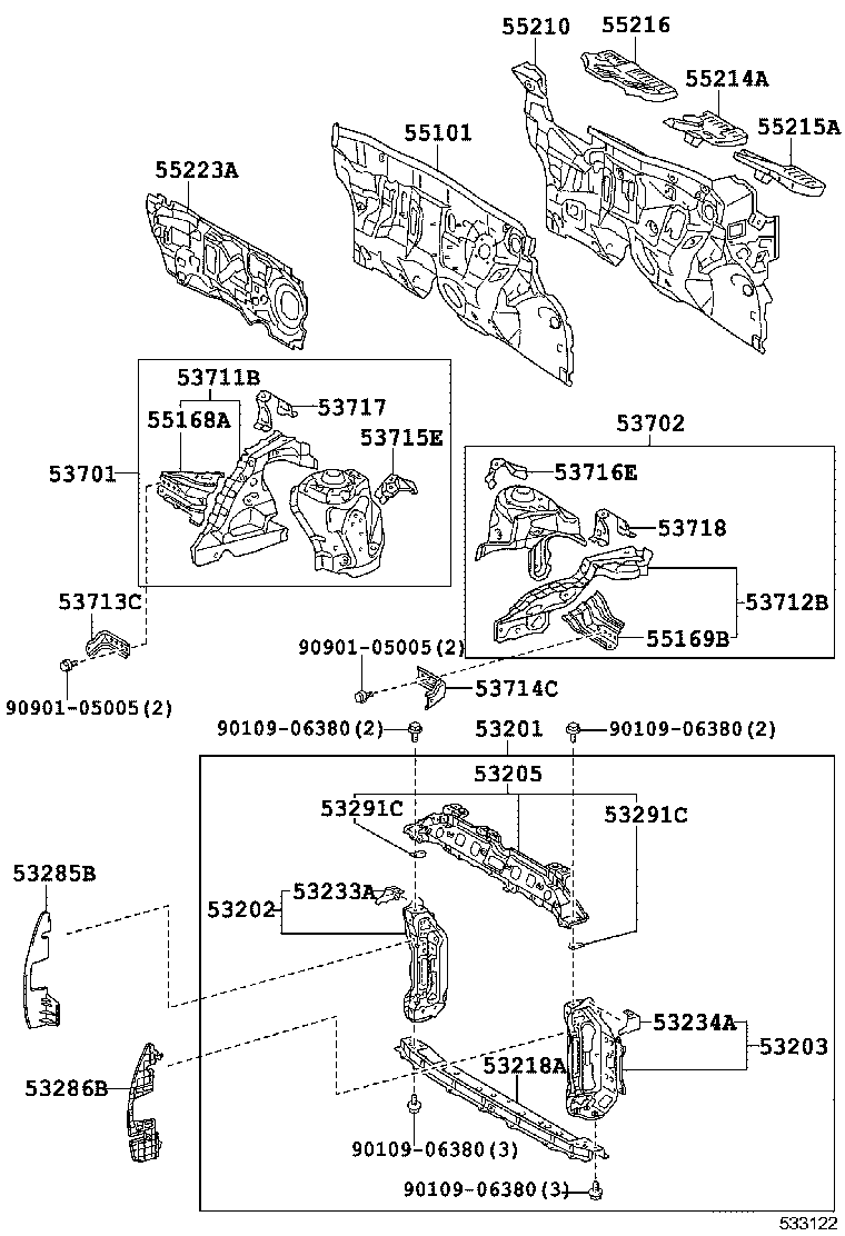 53285-0D100 SEAL, RADIATOR SIDE AIR, NO.1 product image