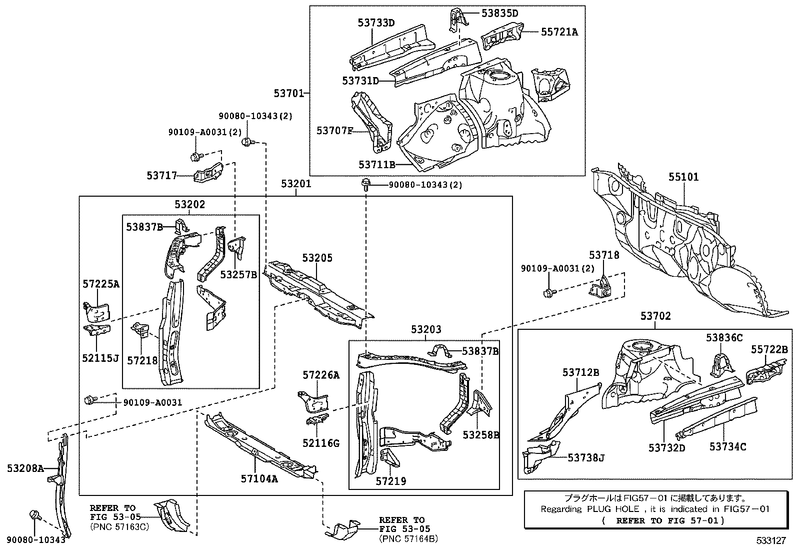 53203-0E040 SUPPORT SUB-ASSY, RADIATOR, LH product image