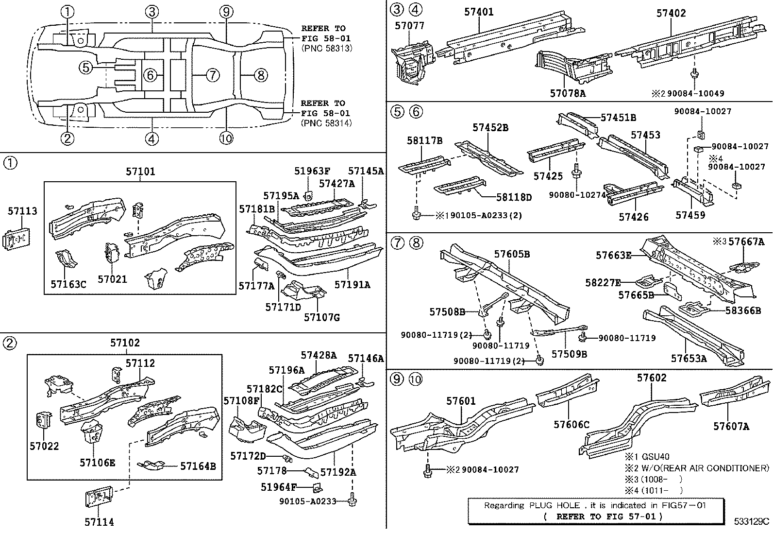 57077-0E040 BOX SUB-ASSY, TORQUE, FRONT RH product image