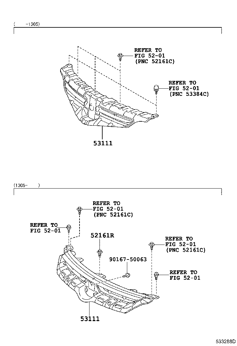 53111-21180 GRILLE, RADIATOR product image