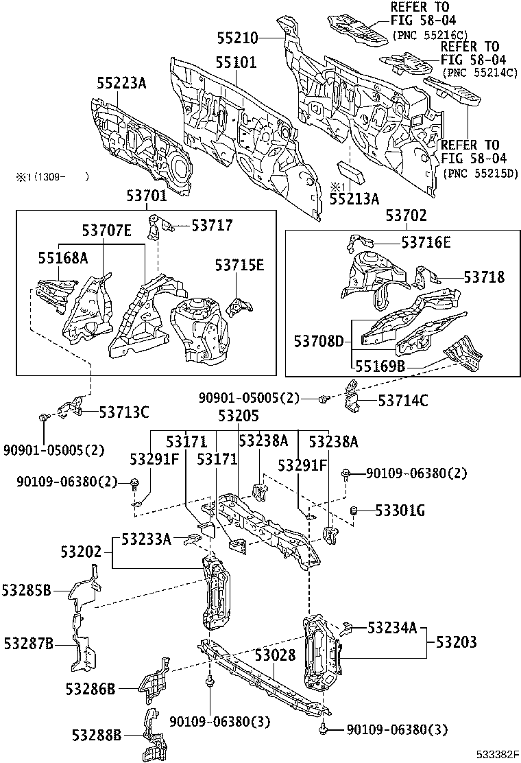 53287-52140 EXTENSION, RADIATOR SUPPORT, RH product image