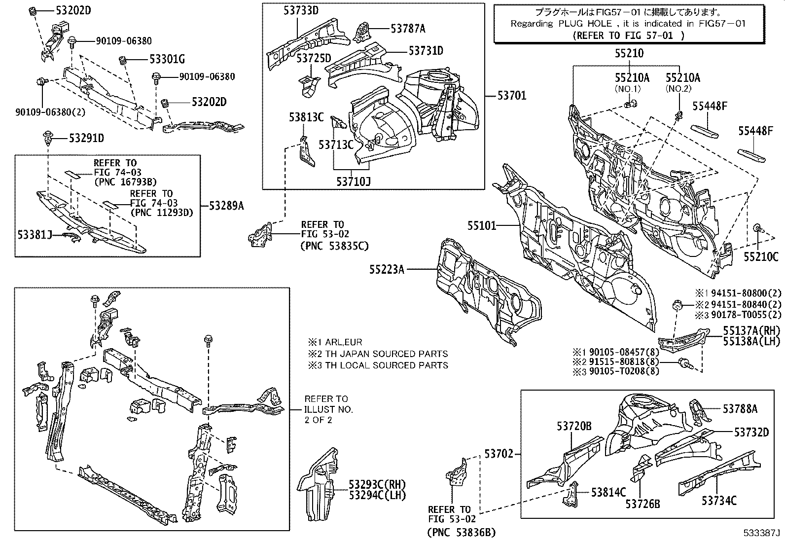 52082-47030 STAY SUB-ASSY, FRONT BUMPER, LH product image