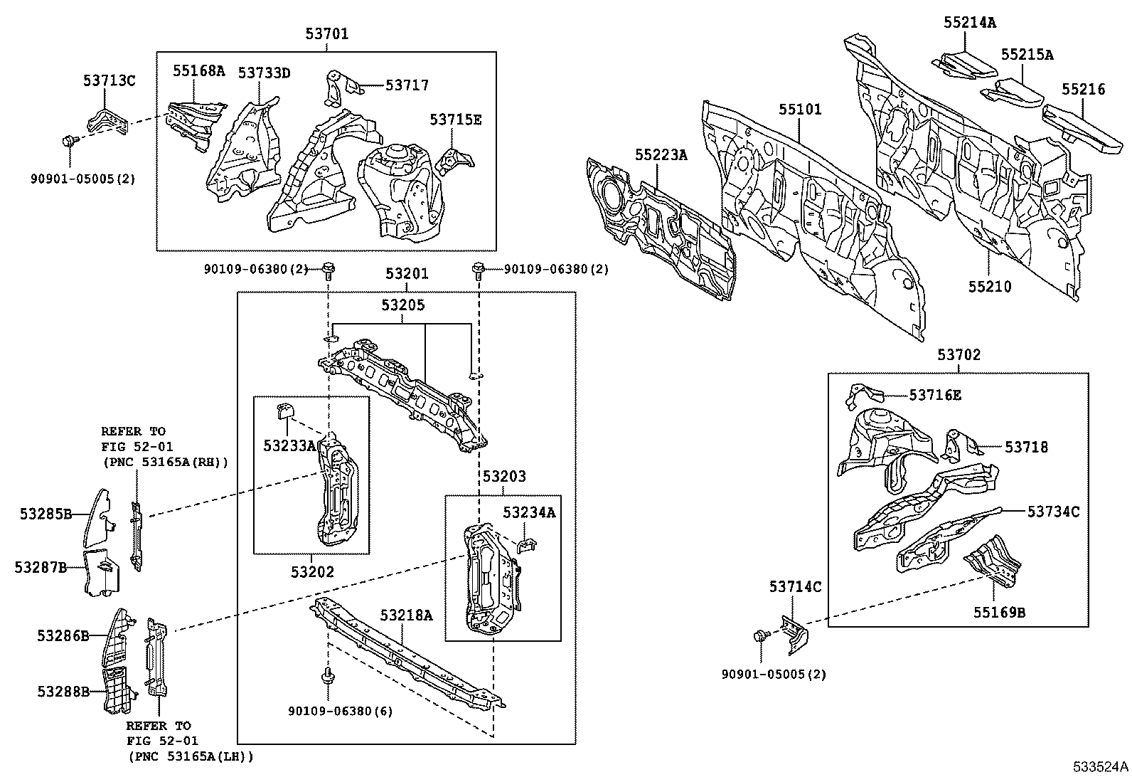 53028-0D031 SUPPORT, RADIATOR, LOWER product image