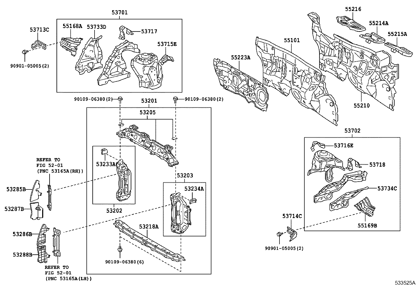 53028-0D031 SUPPORT, RADIATOR, LOWER product image